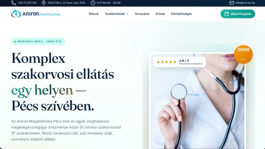 Aniron Magánklinika cover screenshot